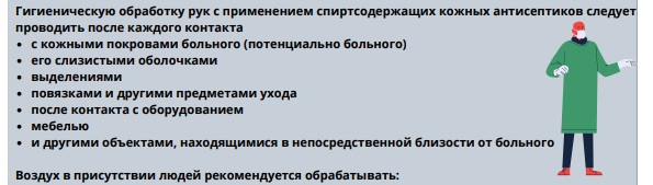 После выписки пациента прикроватные тумбочки обрабатываются